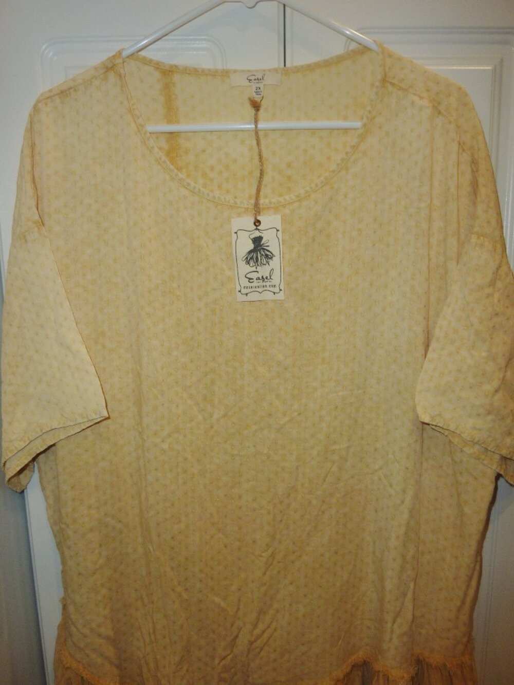 NWT Easel Mineral Wash Textured Tunic Size 2X